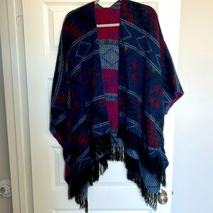 Vintage poncho purchased from historic Haight & Ashbury in San Francisco!